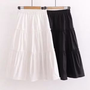 Chân Váy Midi Phối Viền Bèo 3 Tầng Dáng Dài Qua Gối Sldcv72 - Diepchi Fashion