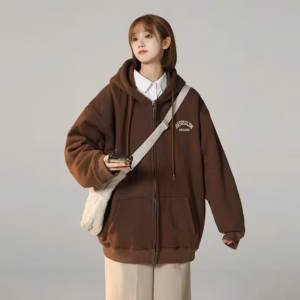 Áo Khoác Nỉ Form Rộng Thêu Chữ Thời Trang Nữ Cực Hot Phong Cách - Htm Fashion