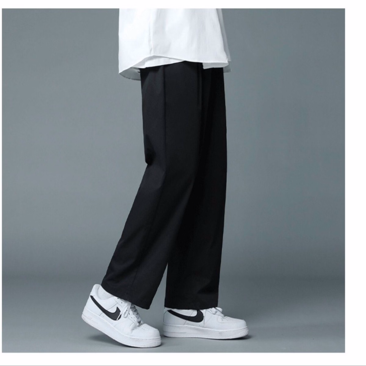 Quần Dài Baggy Nam Nữ Unisex Kaki Ống Rộng Basic - Ausa House - Ảnh 6