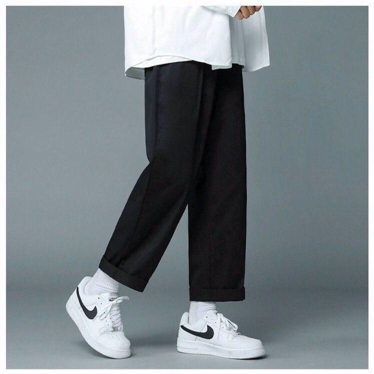 Quần Dài Baggy Nam Nữ Unisex Kaki Ống Rộng Basic - Ausa House - Ảnh 2