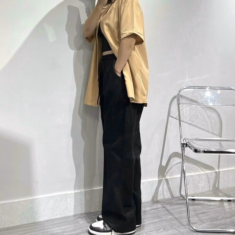 Quần Dài Baggy Nam Nữ Unisex Kaki Ống Rộng Basic - Ausa House - Ảnh 12