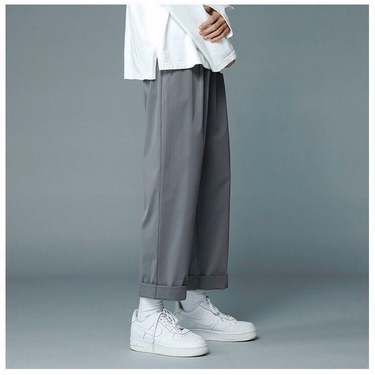 Quần Dài Baggy Nam Nữ Unisex Kaki Ống Rộng Basic - Ausa House - Ảnh 9