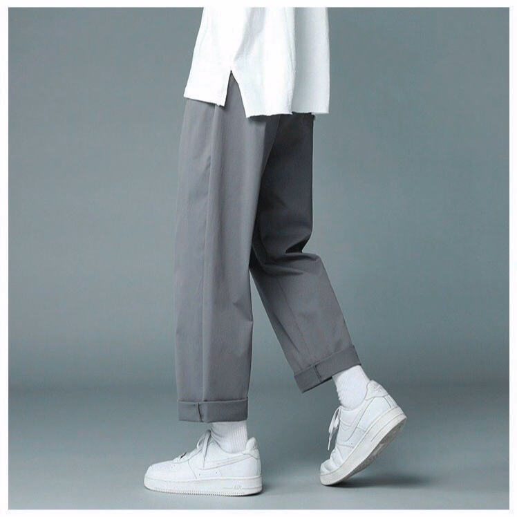 Quần Dài Baggy Nam Nữ Unisex Kaki Ống Rộng Basic - Ausa House - Ảnh 10