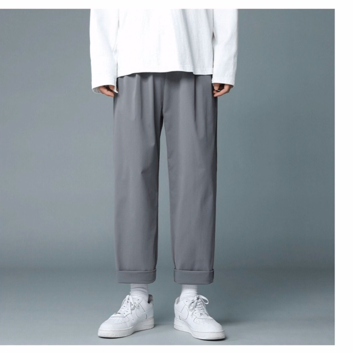 Quần Dài Baggy Nam Nữ Unisex Kaki Ống Rộng Basic - Ausa House - Ảnh 17