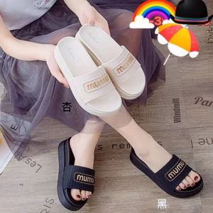 Dép Nữ Mumu Fashison Mẫu Mới ,Đế Cao 5Cm, Siêu Êm, Lên Chân Sang Chảnh- Haanh