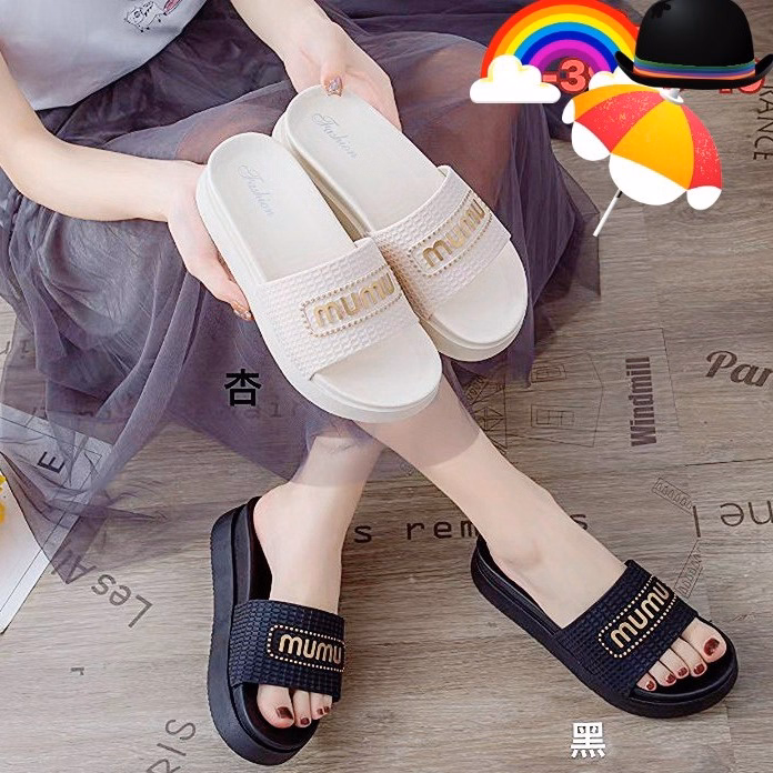 Dép Nữ Mumu Fashison Mẫu Mới ,Đế Cao 5Cm, Siêu Êm, Lên Chân Sang Chảnh- Haanh