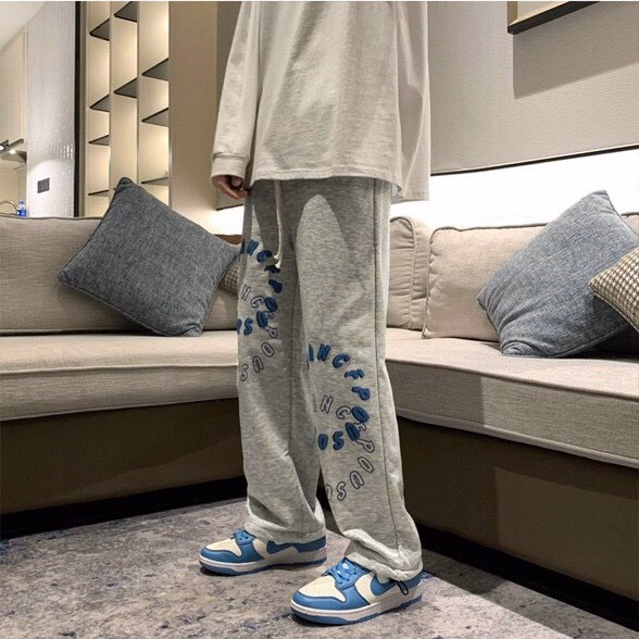 Quần Dài Nam Nữ Unisex Vải Nỉ Họa Tiết 2 Vòng Tròn Chữ - Ausa House - Ảnh 9