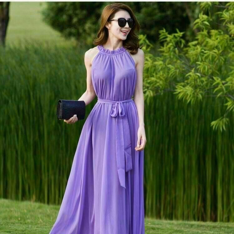 Đầm Maxi Dài Có Xếp Ly Quyến Rũ V333 - Cloudy Dress - Ảnh 4
