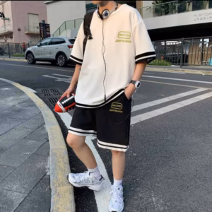 Đồ Bộ Thể Thao Nam Nữ Unisex Khung Viền Chữ Hazard - Ausa House