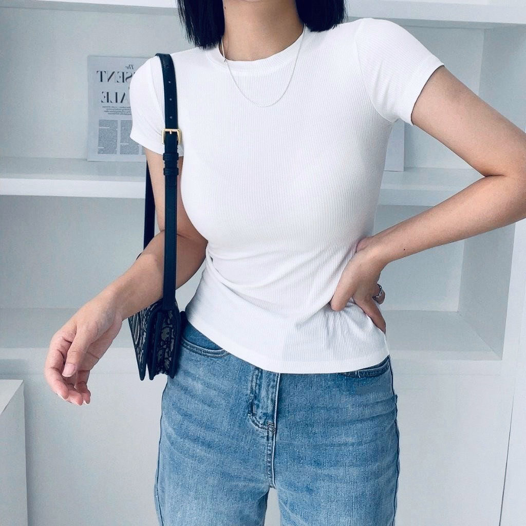 Áo Thun Body Nữtrơn Cổ Tròn Tay Ngắn Ug455 - Nana House - Ảnh 2