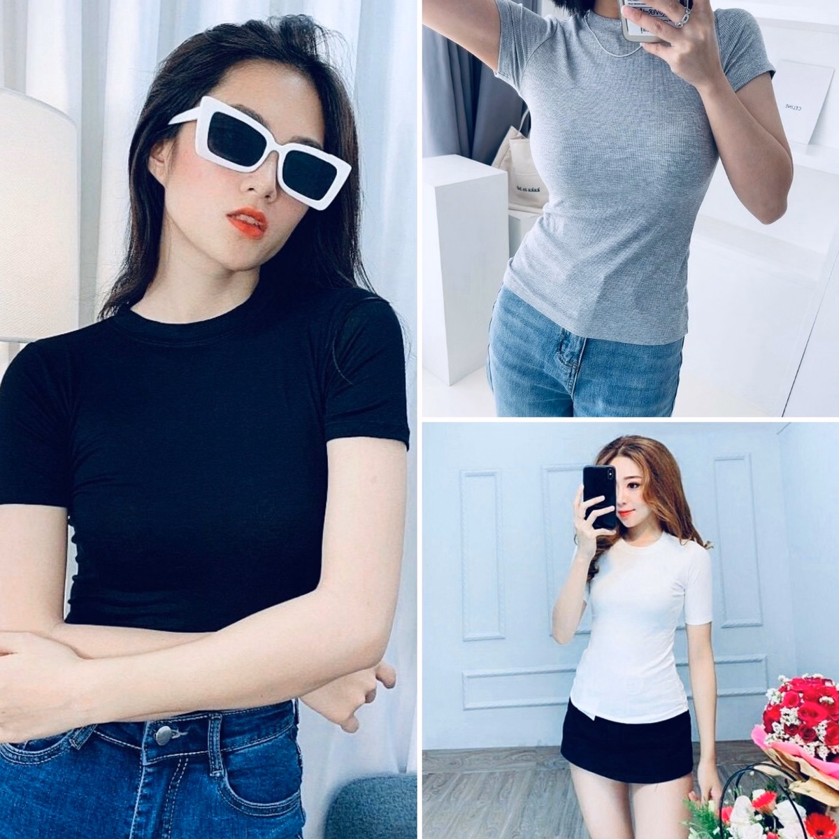 Áo Thun Body Nữtrơn Cổ Tròn Tay Ngắn Ug455 - Nana House - Ảnh 5