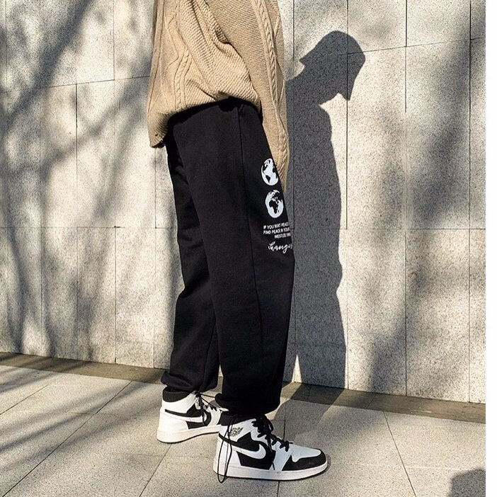 Quần Dài Nam Nữ Unisex Vải Nỉ 2 Icon Trái Đất - Ausa House - Ảnh 6