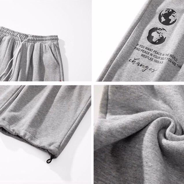 Quần Dài Nam Nữ Unisex Vải Nỉ 2 Icon Trái Đất - Ausa House - Ảnh 13