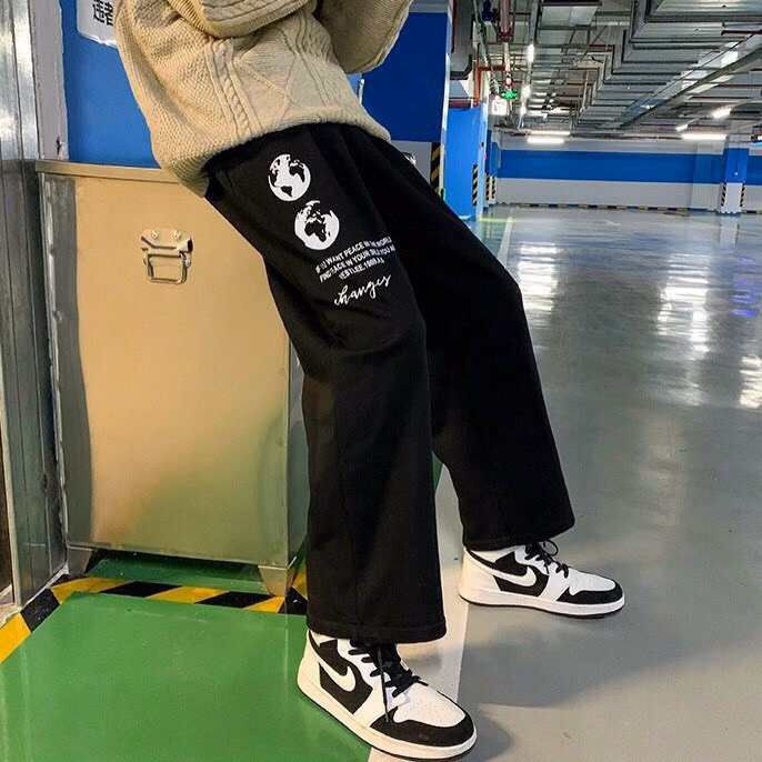 Quần Dài Nam Nữ Unisex Vải Nỉ 2 Icon Trái Đất - Ausa House - Ảnh 5