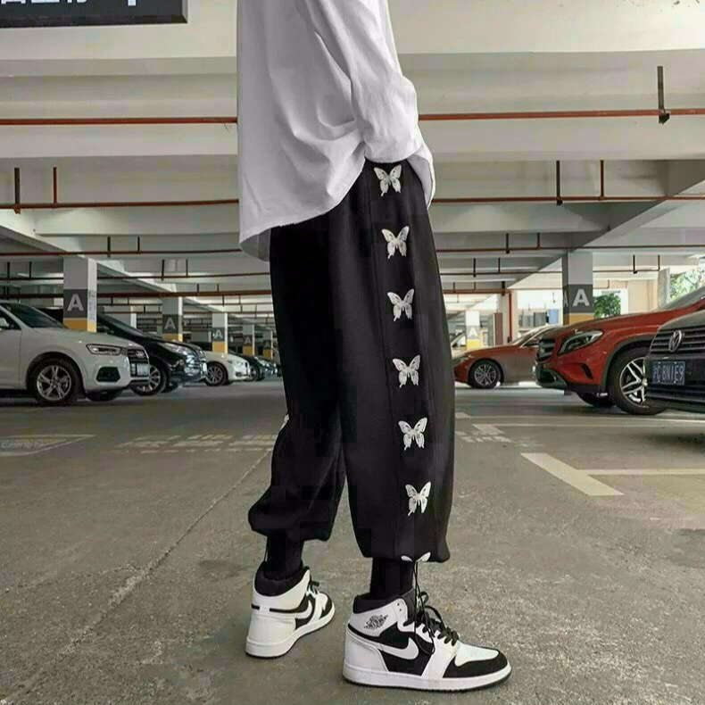 Quần Dài Nam Nữ Unisex Vải Nỉ 2 Line Cánh Bướm - Ausa House - Ảnh 13