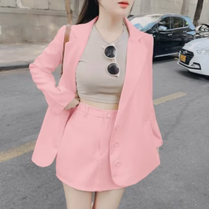 Set Bộ Đồ Nữ Vest Dài Tay Mix Chân Váy Chữ A Dd201 - Nana House