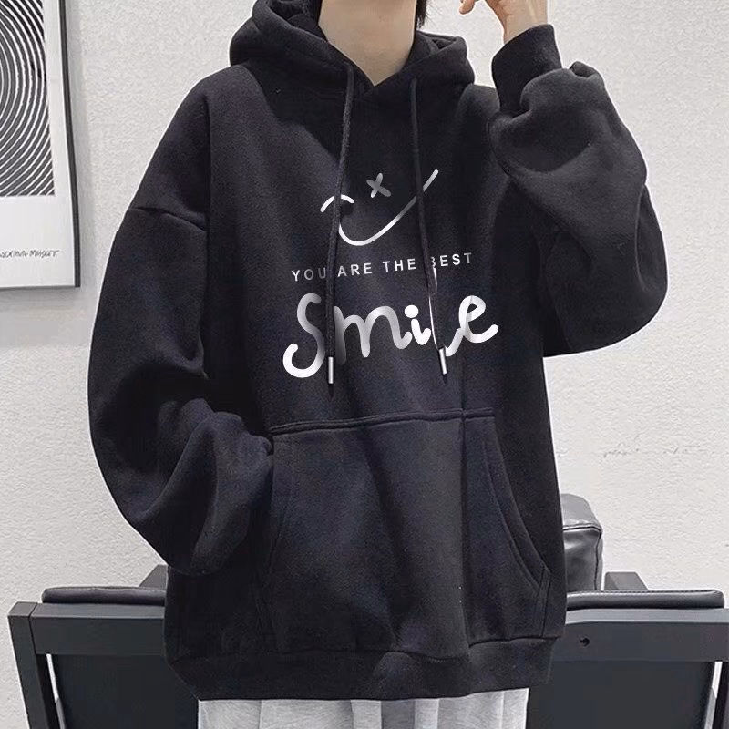 Áo Hoodie Nam Chất Nỉ Ngoại In Chữ Smile Cá Tính - Golden Dream - Ảnh 4