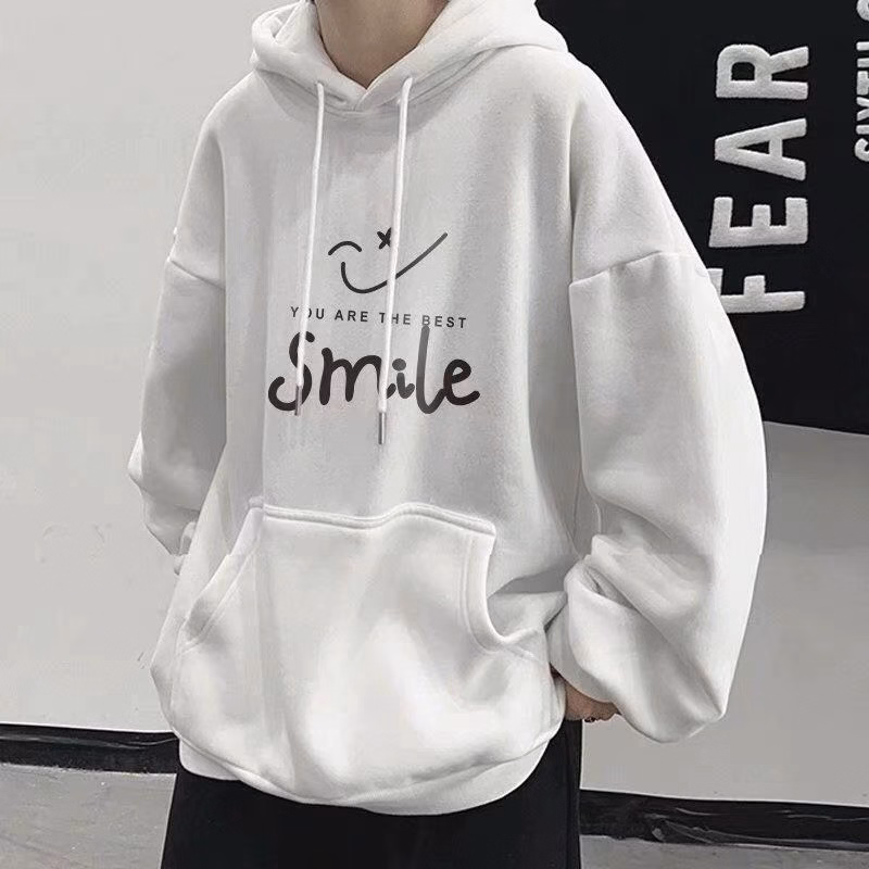 Áo Hoodie Nam Chất Nỉ Ngoại In Chữ Smile Cá Tính - Golden Dream