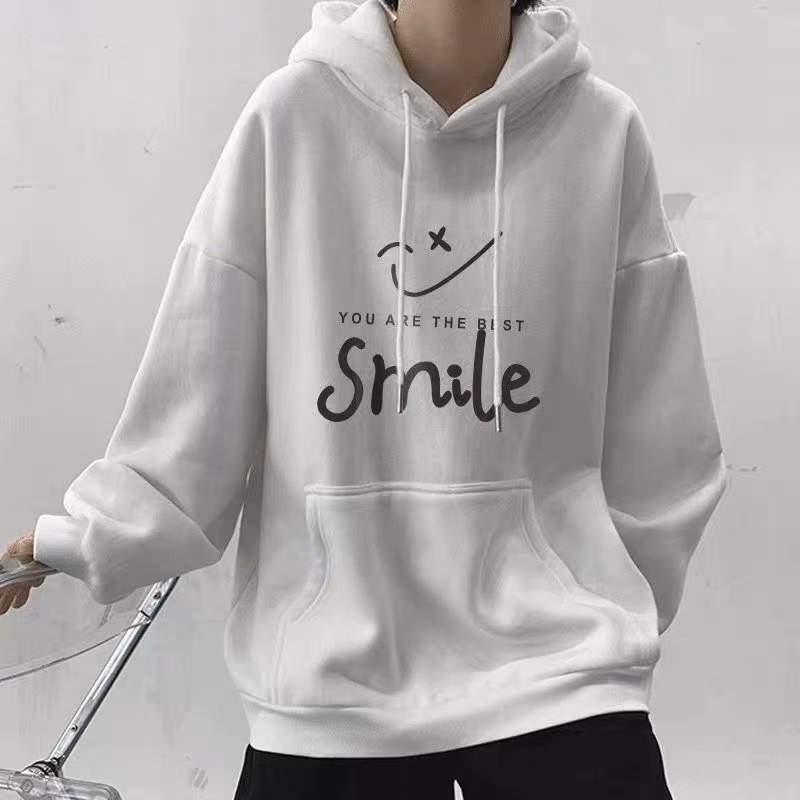 Áo Hoodie Nam Chất Nỉ Ngoại In Chữ Smile Cá Tính - Golden Dream - Ảnh 3