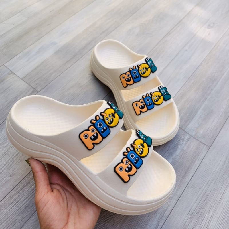 Dép Lê Nữ 2 Quai Dán Hình, Đế Cao 3Cm - Haanh - Ảnh 3