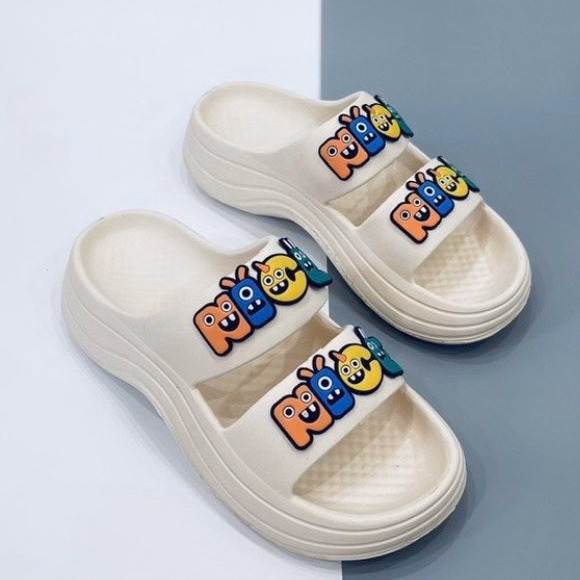 Dép Lê Nữ 2 Quai Dán Hình, Đế Cao 3Cm - Haanh - Ảnh 5