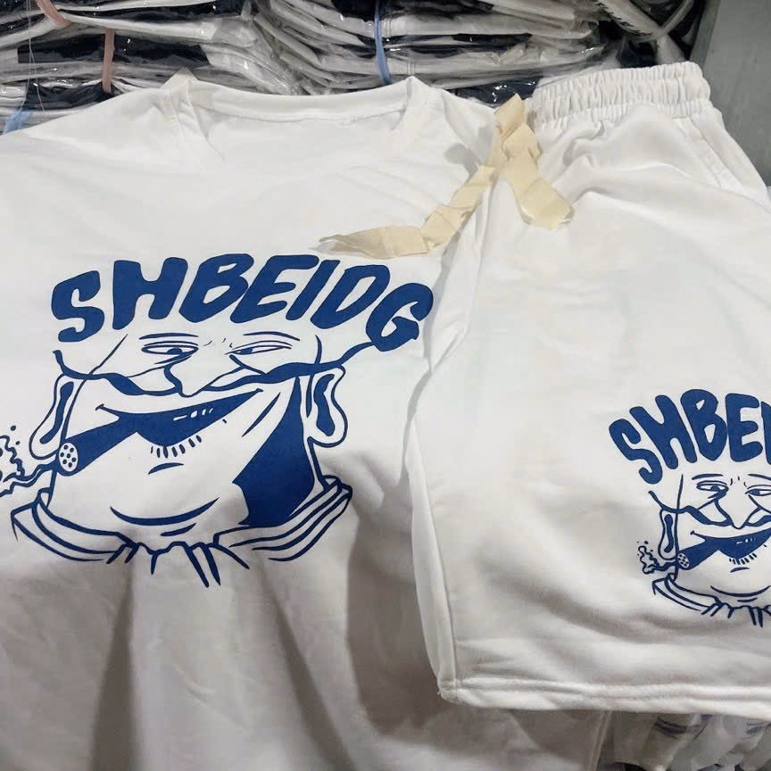 Bộ Đồ Nam Nữ Form Rộng In Họa Tiết Shbeiog Chất Liệu Cotton Co Giãn Thoáng Mát - Htm Fashion - Ảnh 5