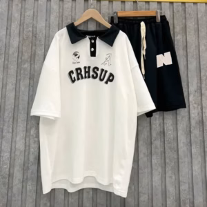 Set Bộ Quần Cotton Khô Chữ N + Áo Polo Cotton Su Crhsup