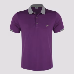 Áo Thun Thể Thao Nam Cổ Dệt Sọc Tím Cl2525258N - Colo Store