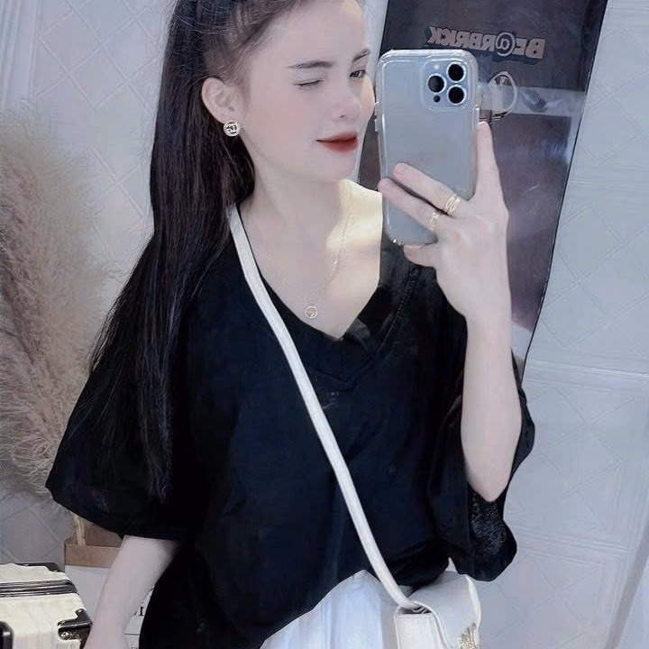 Áo Thun Cổ Tim Form Rộng Chất Cotton Khô 3158 Chuẩn Shop - Lê Phương Boutique - Ảnh 8