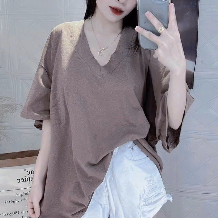 Áo Thun Cổ Tim Form Rộng Chất Cotton Khô 3158 Chuẩn Shop - Lê Phương Boutique - Ảnh 3