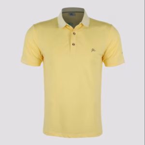 Áo Thun Thể Thao Nam Cổ Dệt Sọc Vàng Mỹ Cl2525258N - Colo Store