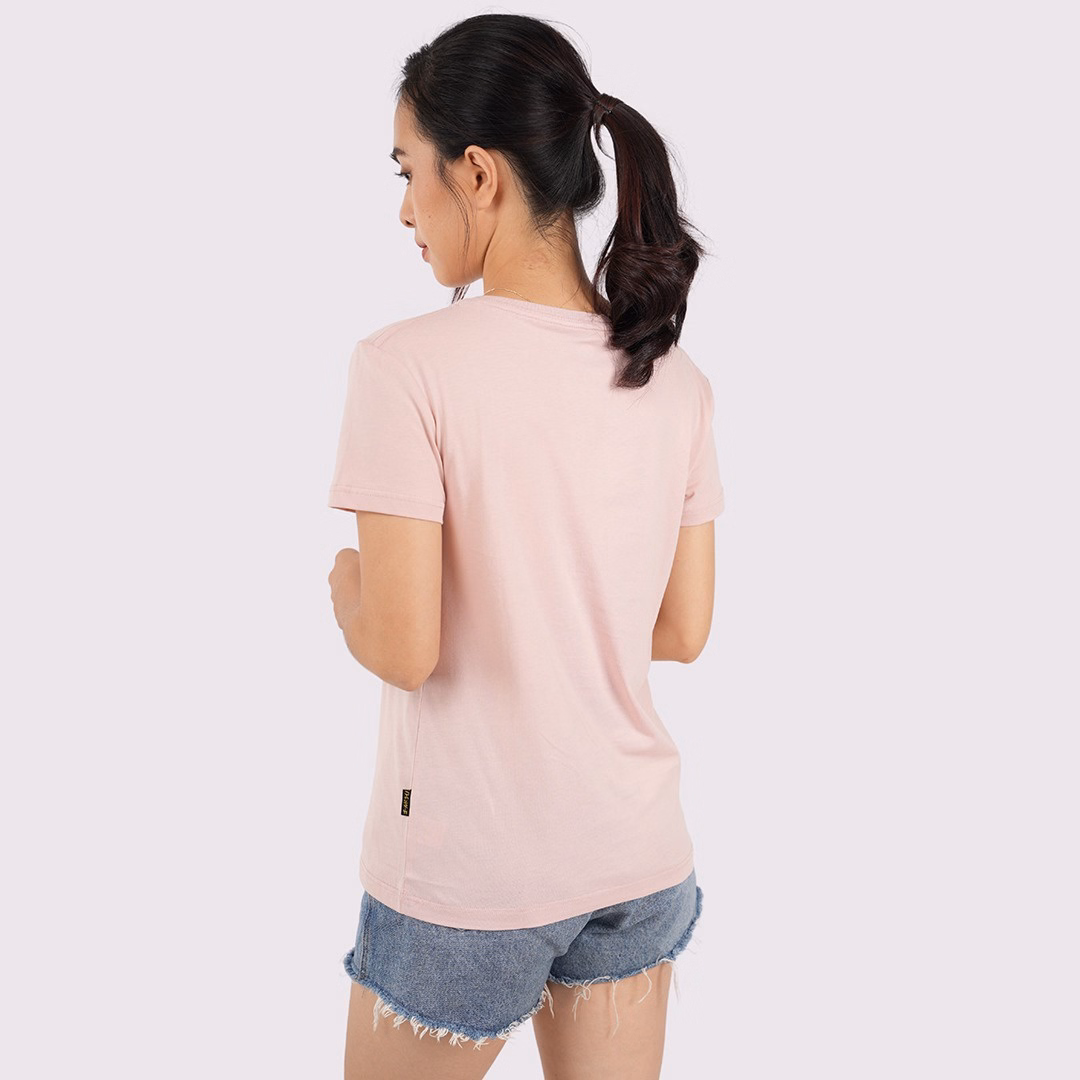 Áo Thun Nữ Cổ Tim Hồng Jp 100% Cotton Cao Cấp - Gold Rhino - Ảnh 5