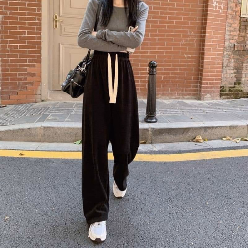 Quần Ống Rộng Dây Rút Bản To - Ảnh 2