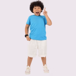 Áo Thun Xanh Da Trời Cho Bé Với 100% Cotton Cao Cấp Kháng Khuẩn Và Thoáng Mát - Gold Rhino