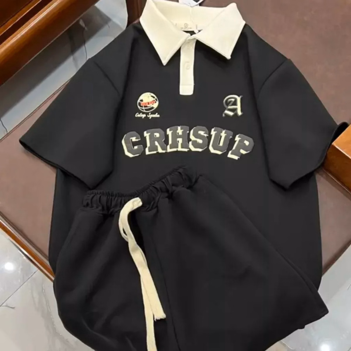 Set Bộ Quần Cotton Khô Chữ N + Áo Polo Cotton Su Crhsup - Ảnh 7