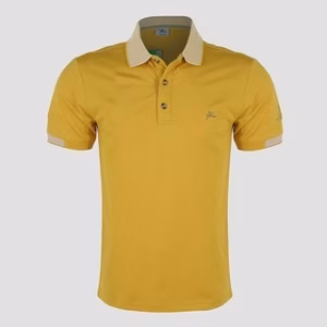 Áo Thun Thể Thao Nam Cổ Dệt Sọc Vàng Mù Tạt Cl2525258N - Colo Store