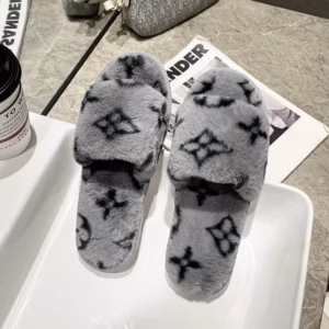 Dép Lông Quai Ngang Lv Cao Cấp, Dép Lông Nữ Quai Ngang Đi Trong Nhà D002 - Lady'S Passion