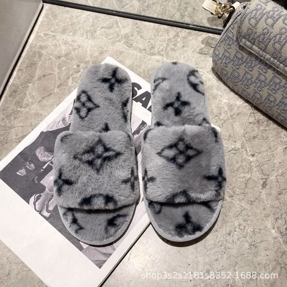Dép Lông Quai Ngang Lv Cao Cấp, Dép Lông Nữ Quai Ngang Đi Trong Nhà D002 - Lady'S Passion - Ảnh 15