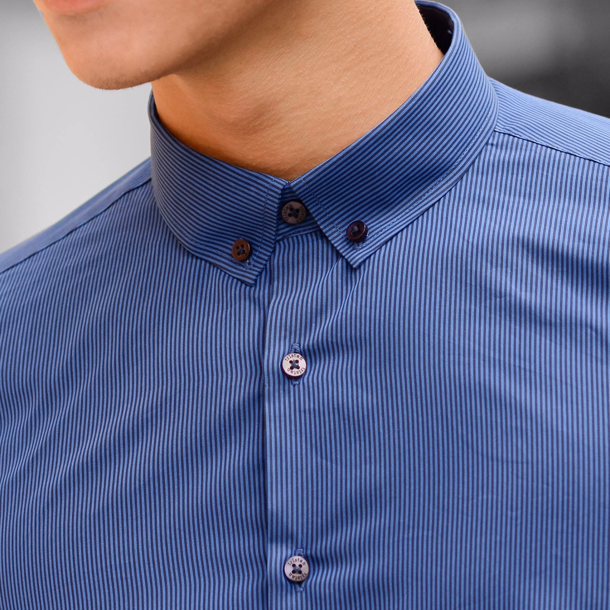 Áo Sơ Mi Kẻ Sọc Nam Dài Tay Công Sở Slim Fit Stripe Button Down Shirt Chống Nhăn Trẻ Trung - Tuto5 - Ảnh 2