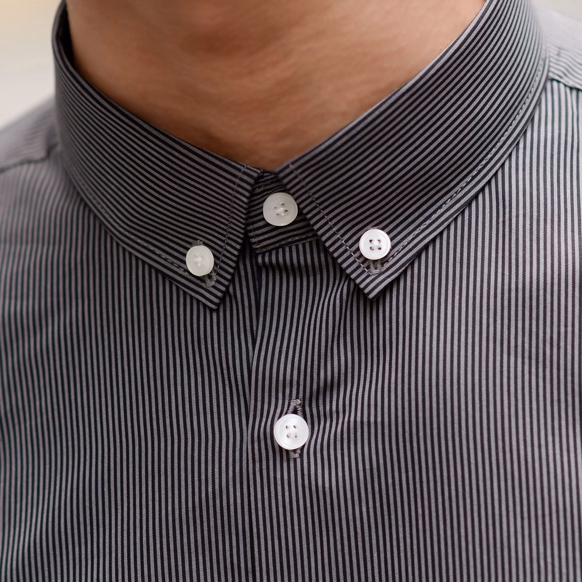 Áo Sơ Mi Kẻ Sọc Nam Dài Tay Công Sở Slim Fit Stripe Button Down Shirt Chống Nhăn Trẻ Trung - Tuto5 - Ảnh 9