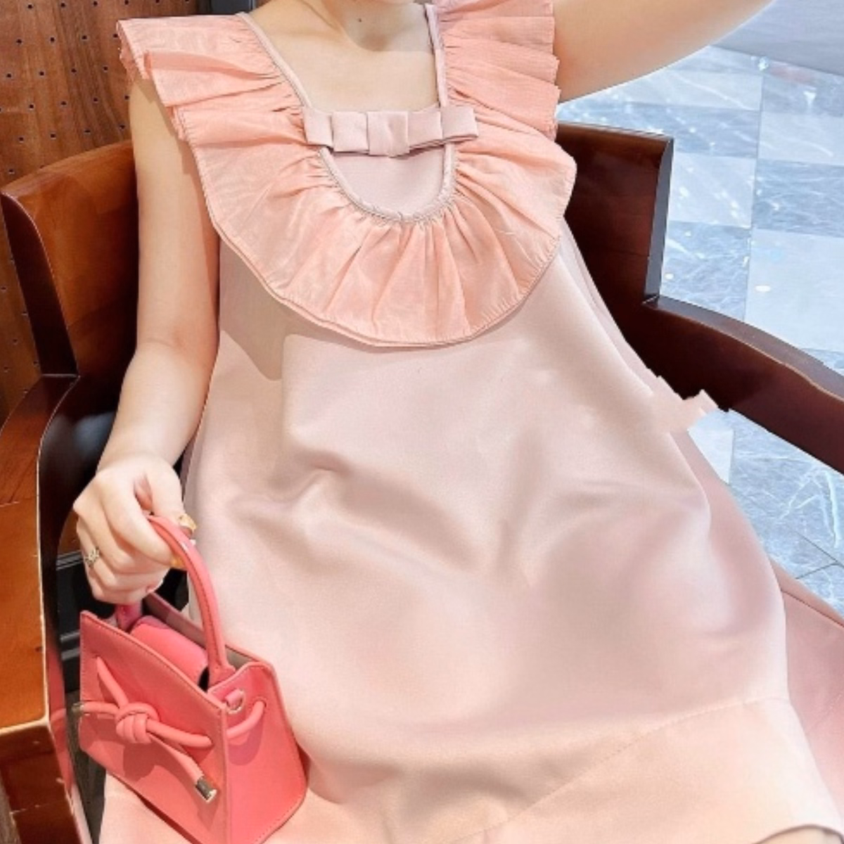 Đầm Tapda Phối Dáng Dài Cute V299 - Cloudy Dress - Ảnh 2