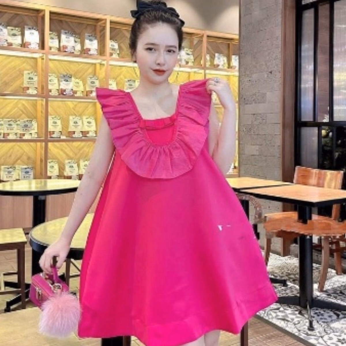 Đầm Tapda Phối Dáng Dài Cute V299 - Cloudy Dress