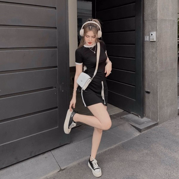 Set Chân Váy Có Quần Kèm Áo Thun M700 - Aine - Ảnh 2