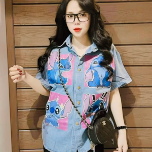 Set Đồ Bộ Nữ Áo Jean Quần Thun Gân Dd012 - Nana House