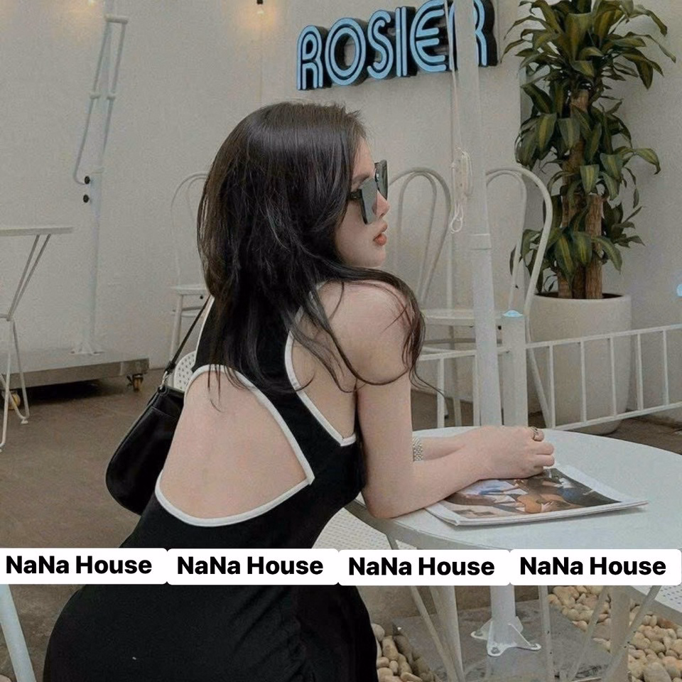 Đầm Thời Trang Nữ Hở Lưng Cổ Viền Trắng Dd057 - Nana House - Ảnh 3