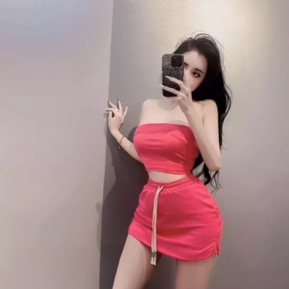 Set Áo Ống Váy Rút Có Quần Trong Thun Borip - Lê Phương Boutique - Ảnh 5