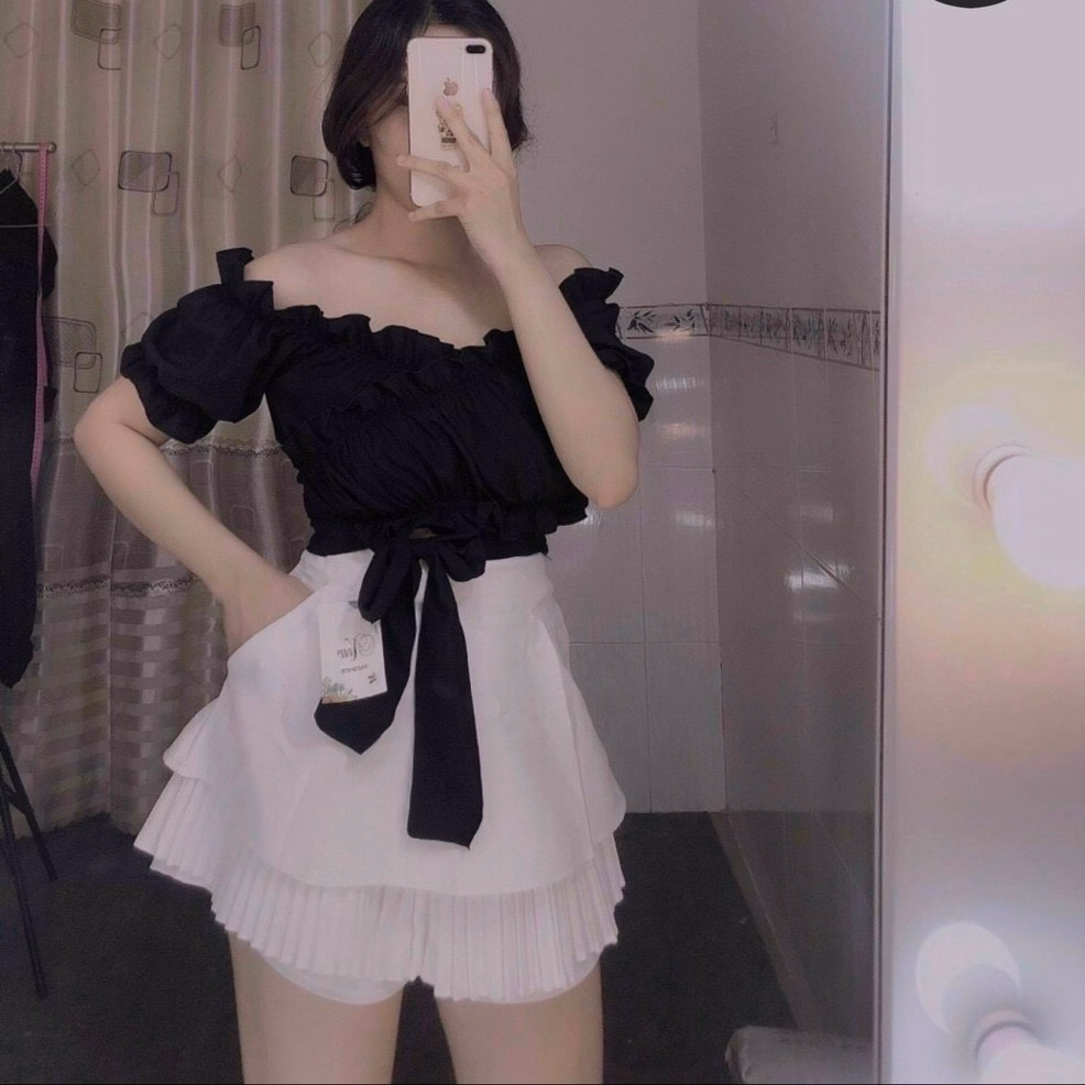 Áo Kiểu Voan Cột Eo Dáng Croptop - Lê Phương Boutique - Ảnh 4