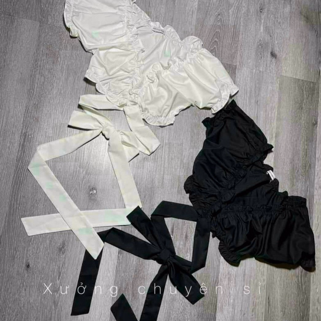 Áo Kiểu Voan Cột Eo Dáng Croptop - Lê Phương Boutique - Ảnh 3