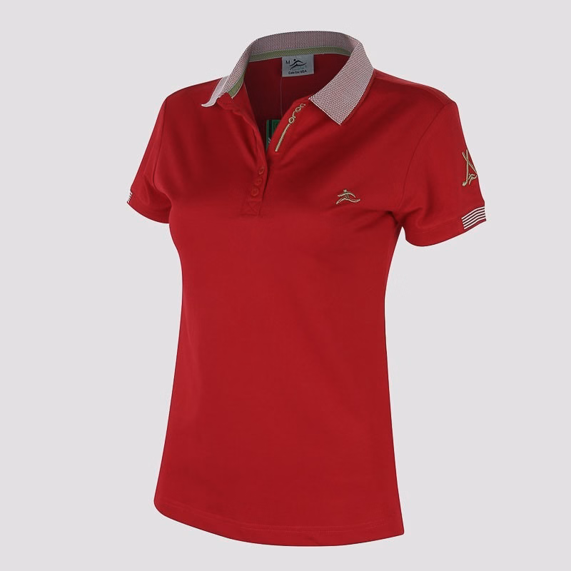 Áo Thun Thể Thao Nữ Cổ Dệt Sọc Đỏ Đô Cl2525256 - Colo Store - Ảnh 2