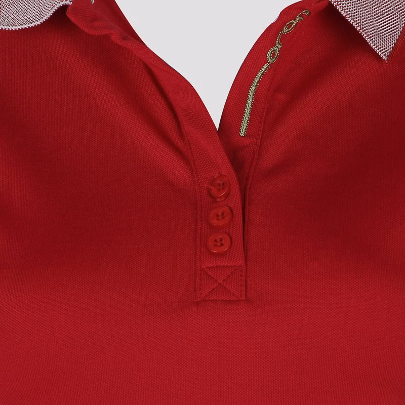 Áo Thun Thể Thao Nữ Cổ Dệt Sọc Đỏ Đô Cl2525256 - Colo Store - Ảnh 4